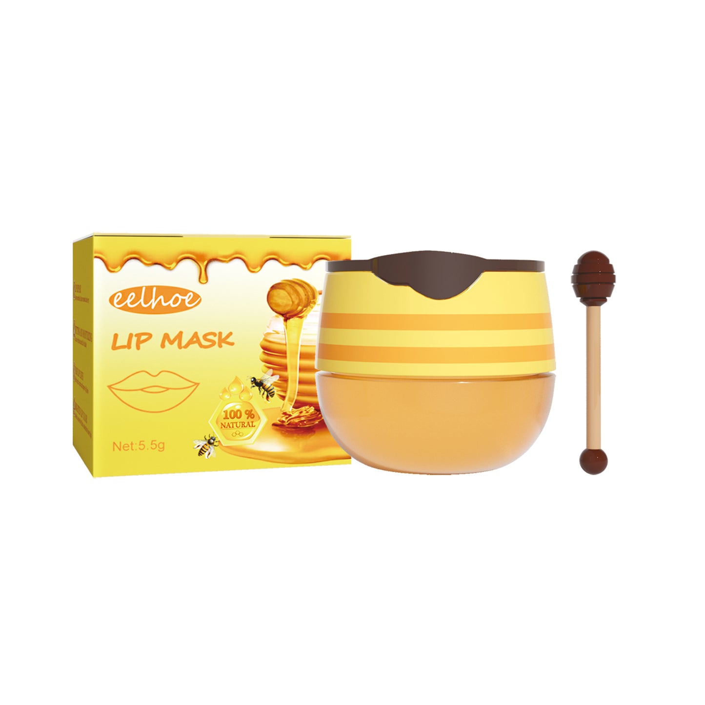 EELHOE Honey Lip Mask – Moisturizing, Exfoliating, and Revitalizing