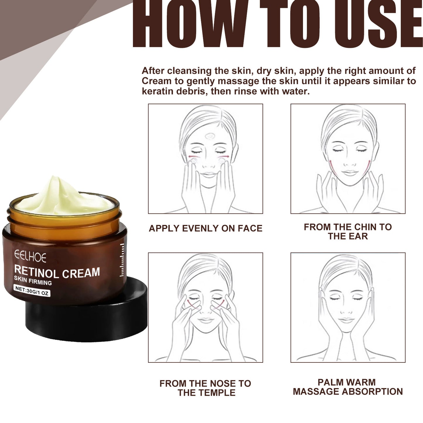 EELHOE Retinol Cream – Anti-Aging, Firming, Brightening & Moisturizing Facial Care