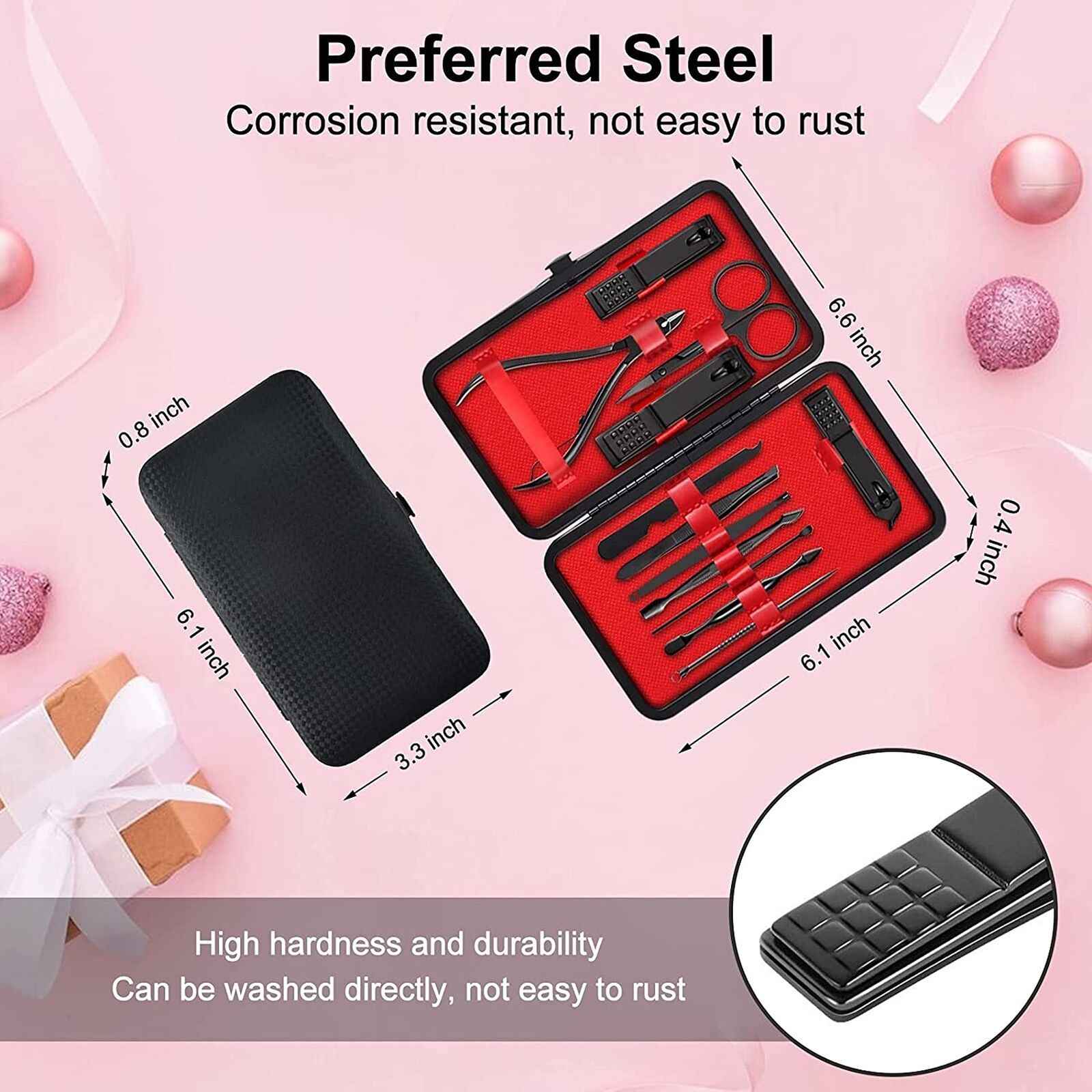 All-in-one Manicure & Pedicure Set – Stainless Steel Grooming Kit for Men & Women