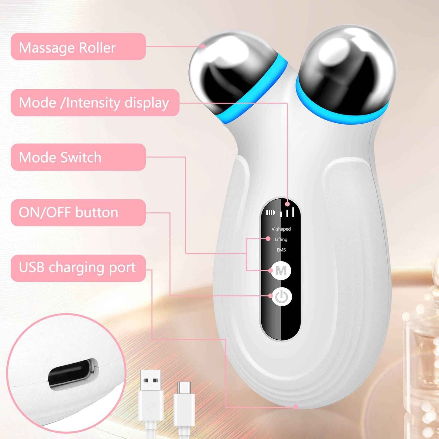 GlowLift Microcurrent Facial Toning Device – Anti-Aging & Skin Firming Tool
