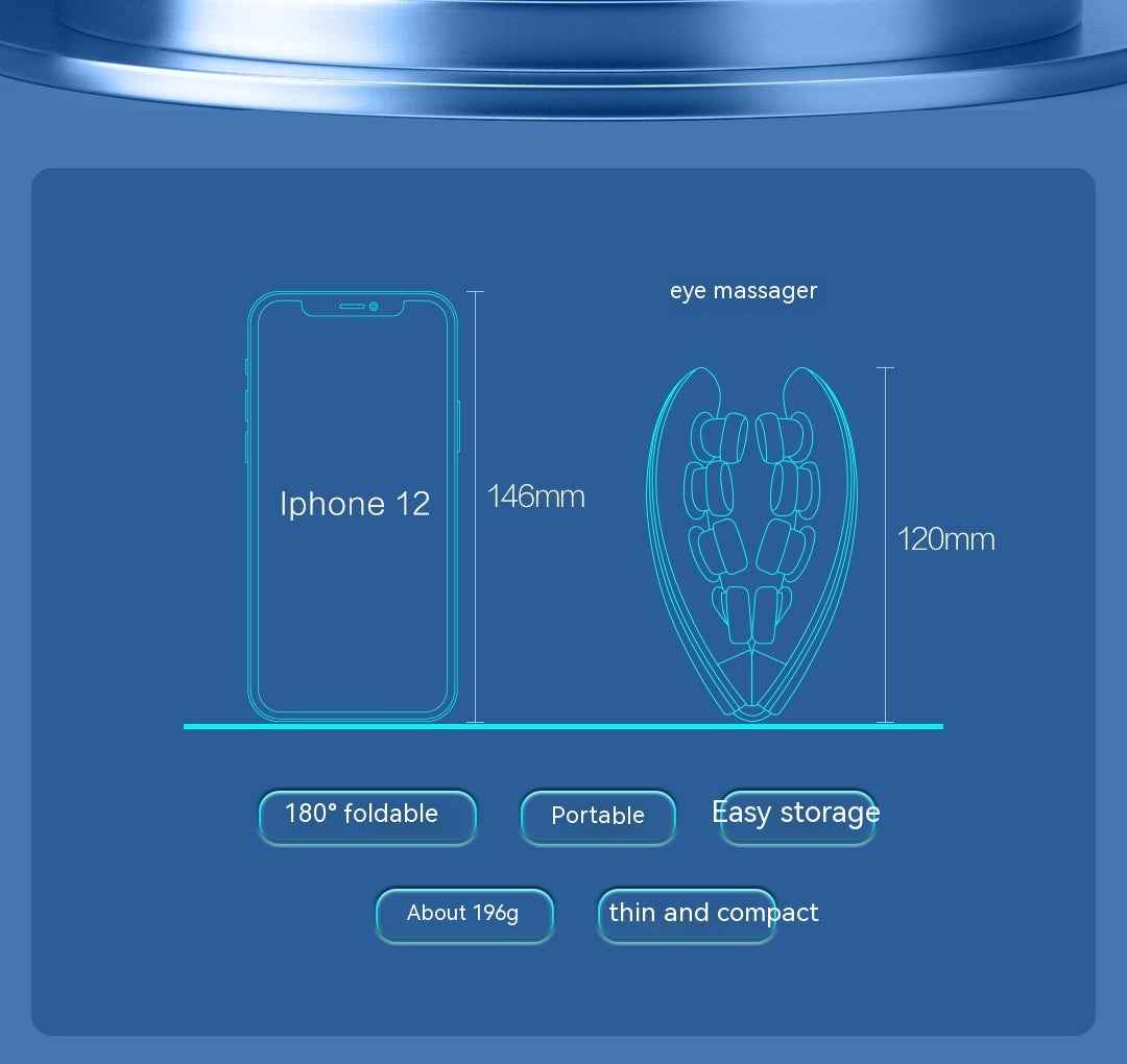 Foldable Eye Care Machine – Relaxing Eye Massage with Music & Visualization