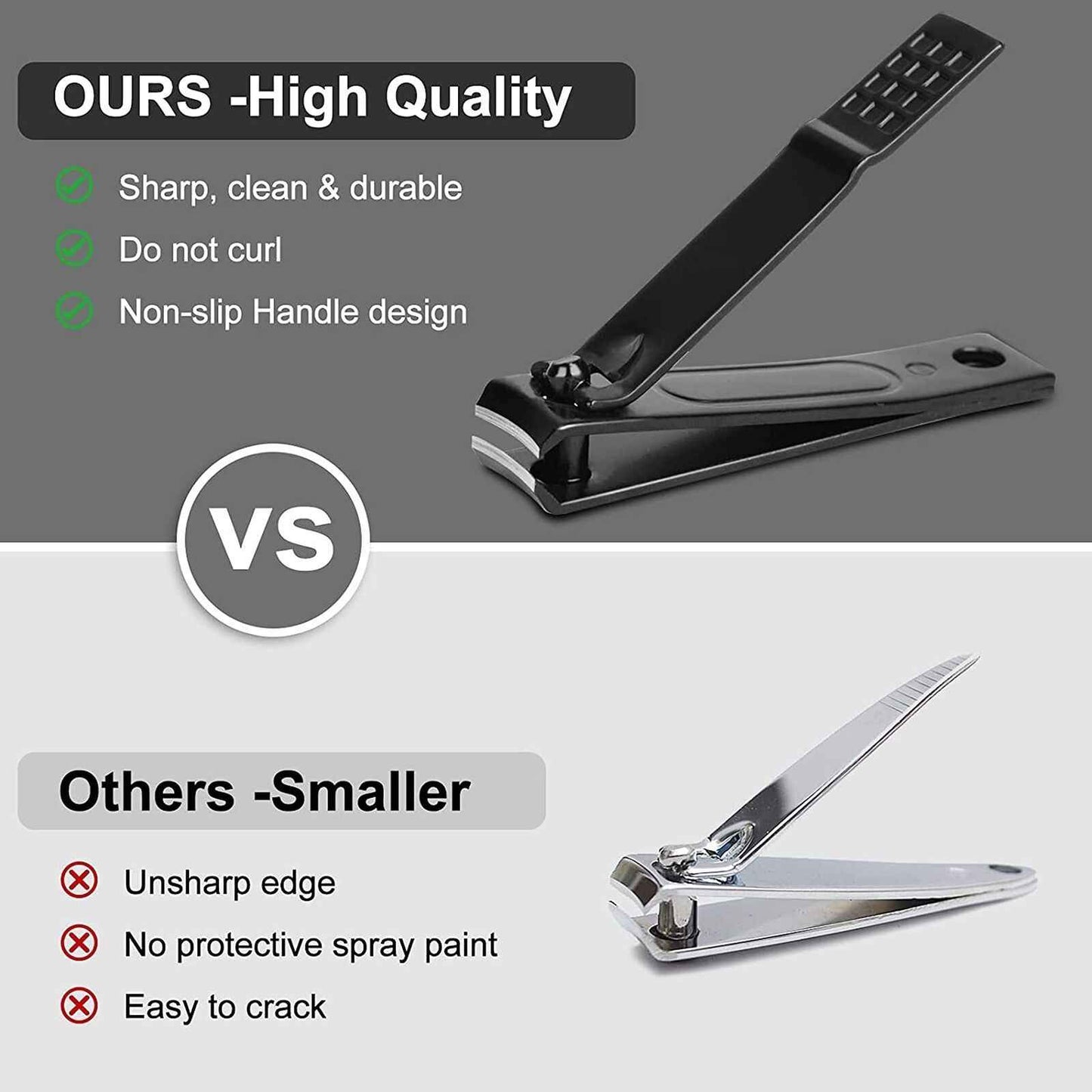 All-in-one Manicure & Pedicure Set – Stainless Steel Grooming Kit for Men & Women