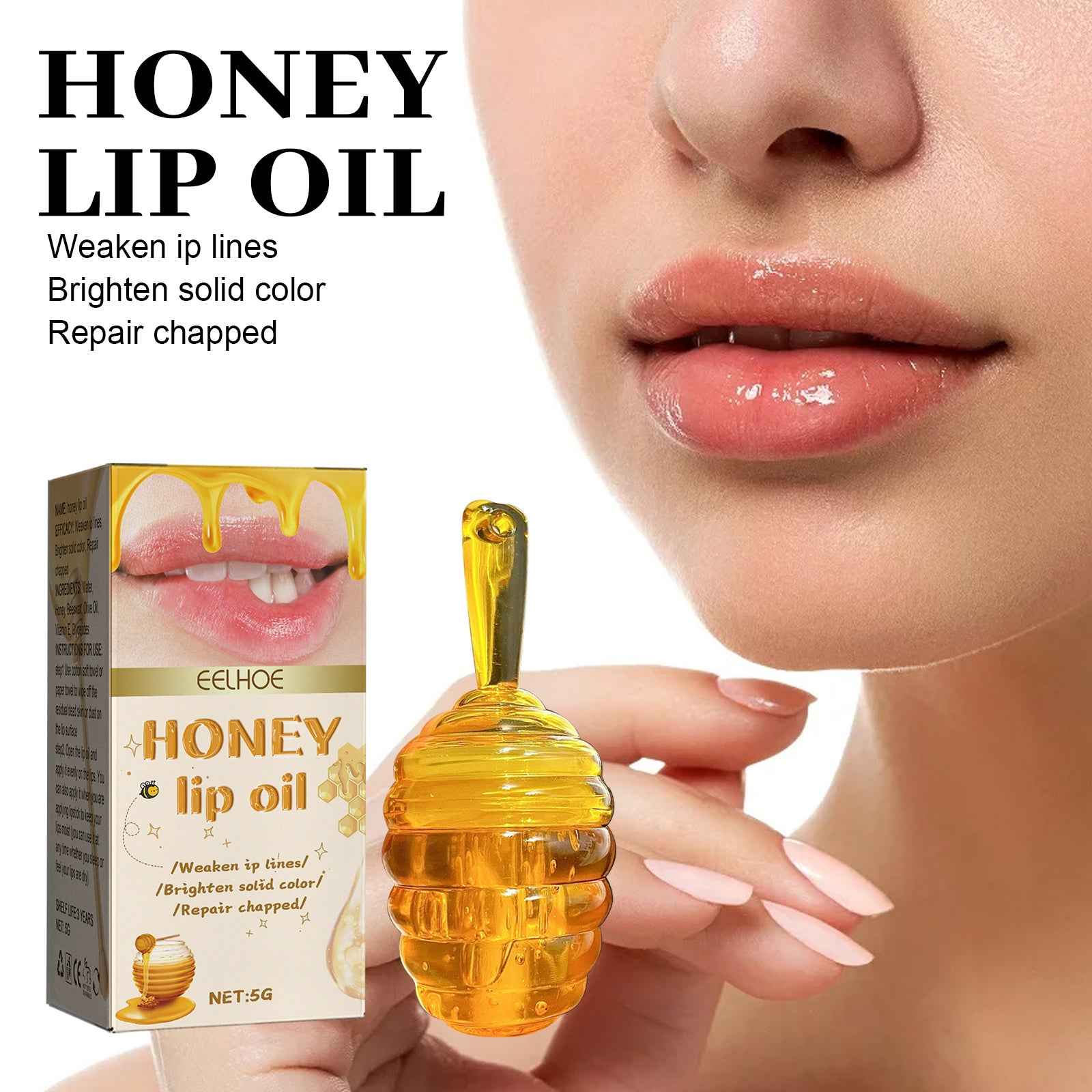 EELHOE Honey Lip Oil – Moisturize, Smooth & Revitalize Your Lips
