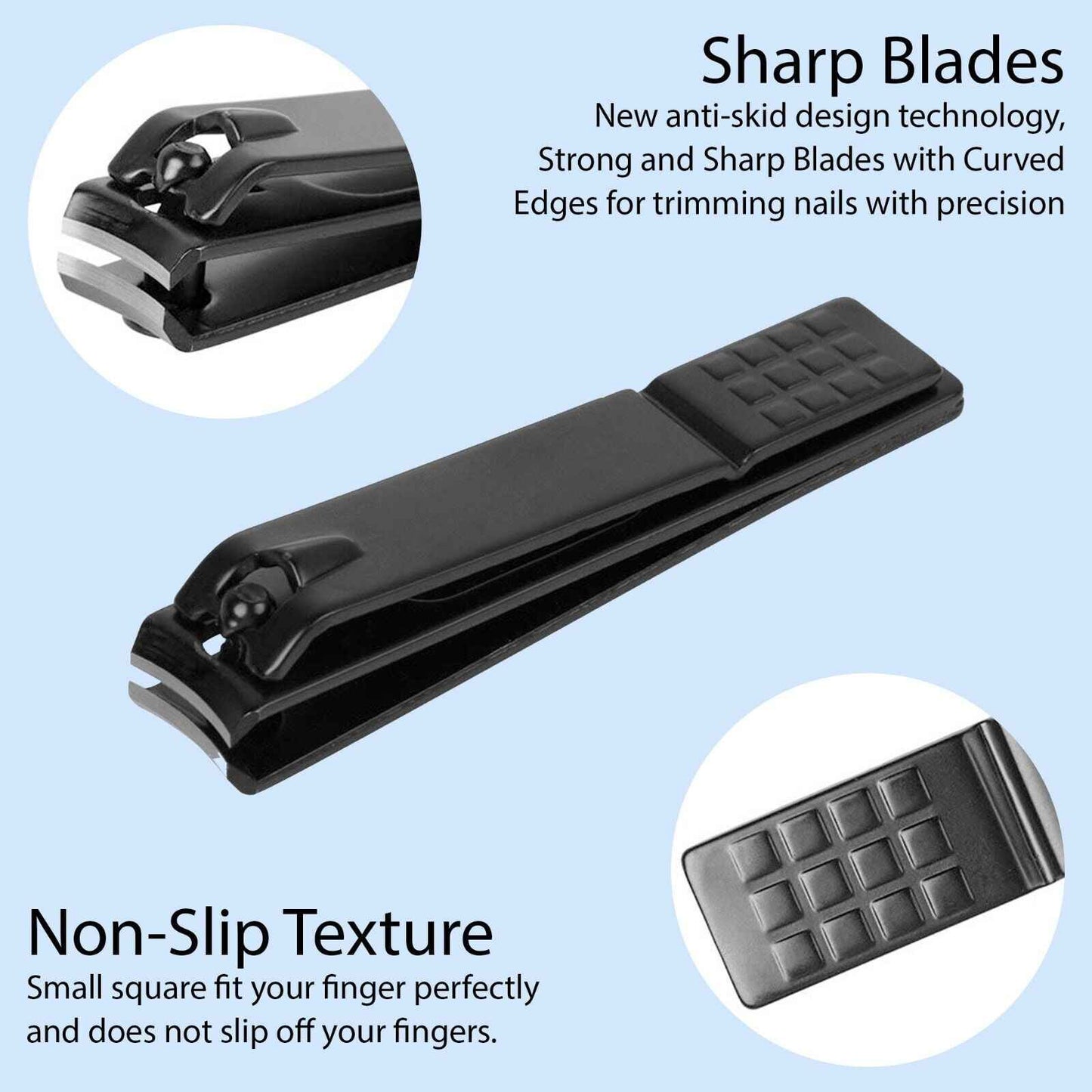 All-in-one Manicure & Pedicure Set – Stainless Steel Grooming Kit for Men & Women