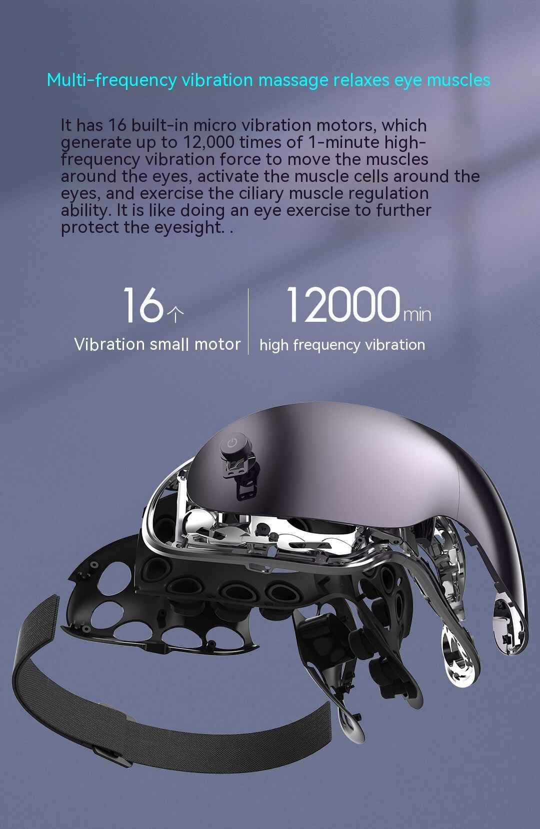 Foldable Eye Care Machine – Relaxing Eye Massage with Music & Visualization