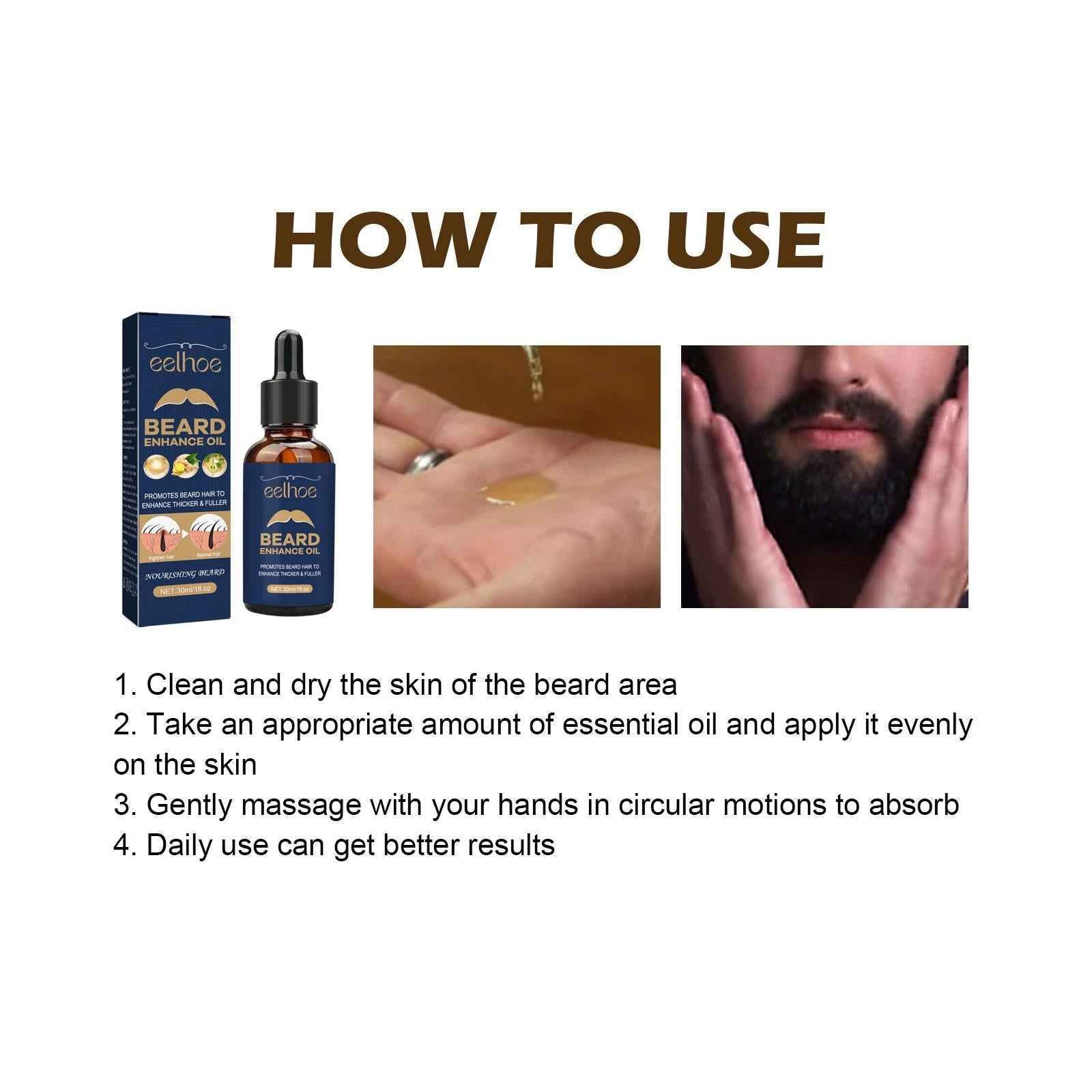 EELHOE BeardFuel Care Oil – Strengthen, Hydrate & Add Shine for a Healthier Beard