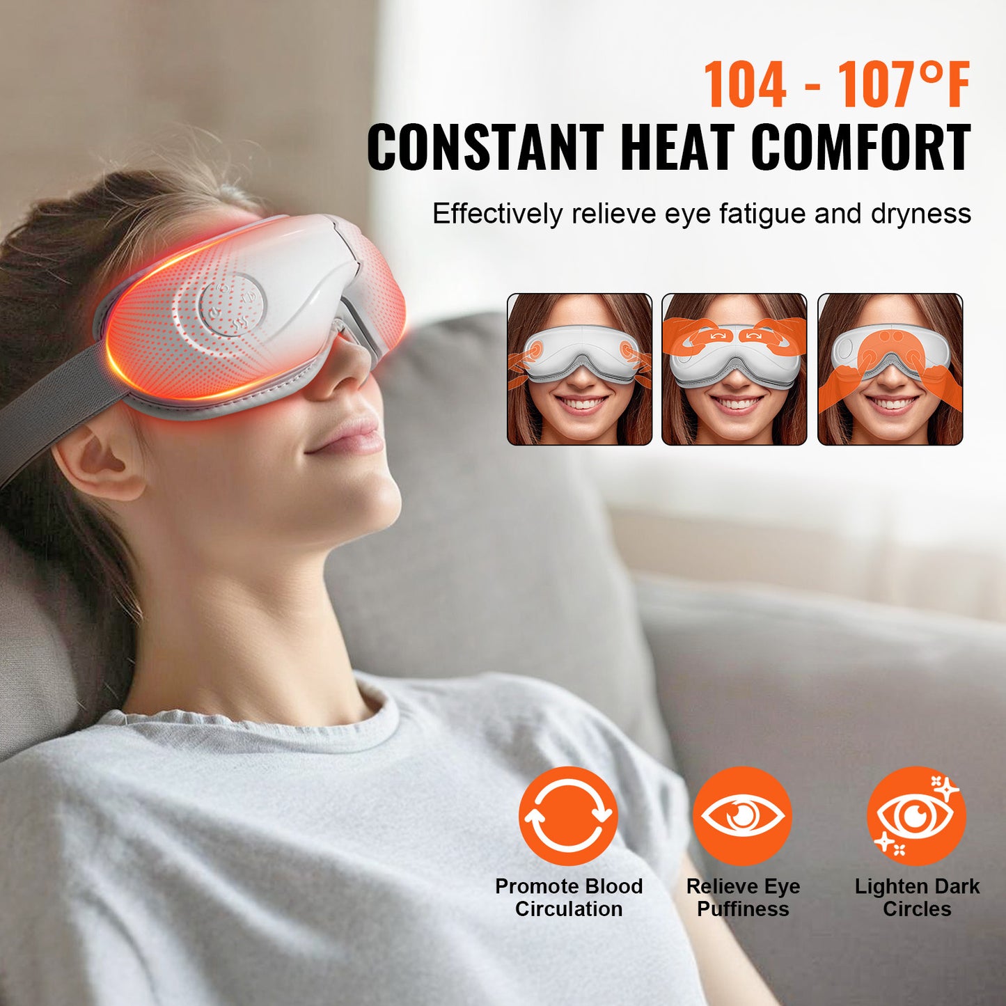 Foldable Eye Care Machine – Relaxing Eye Massage with Music & Visualization