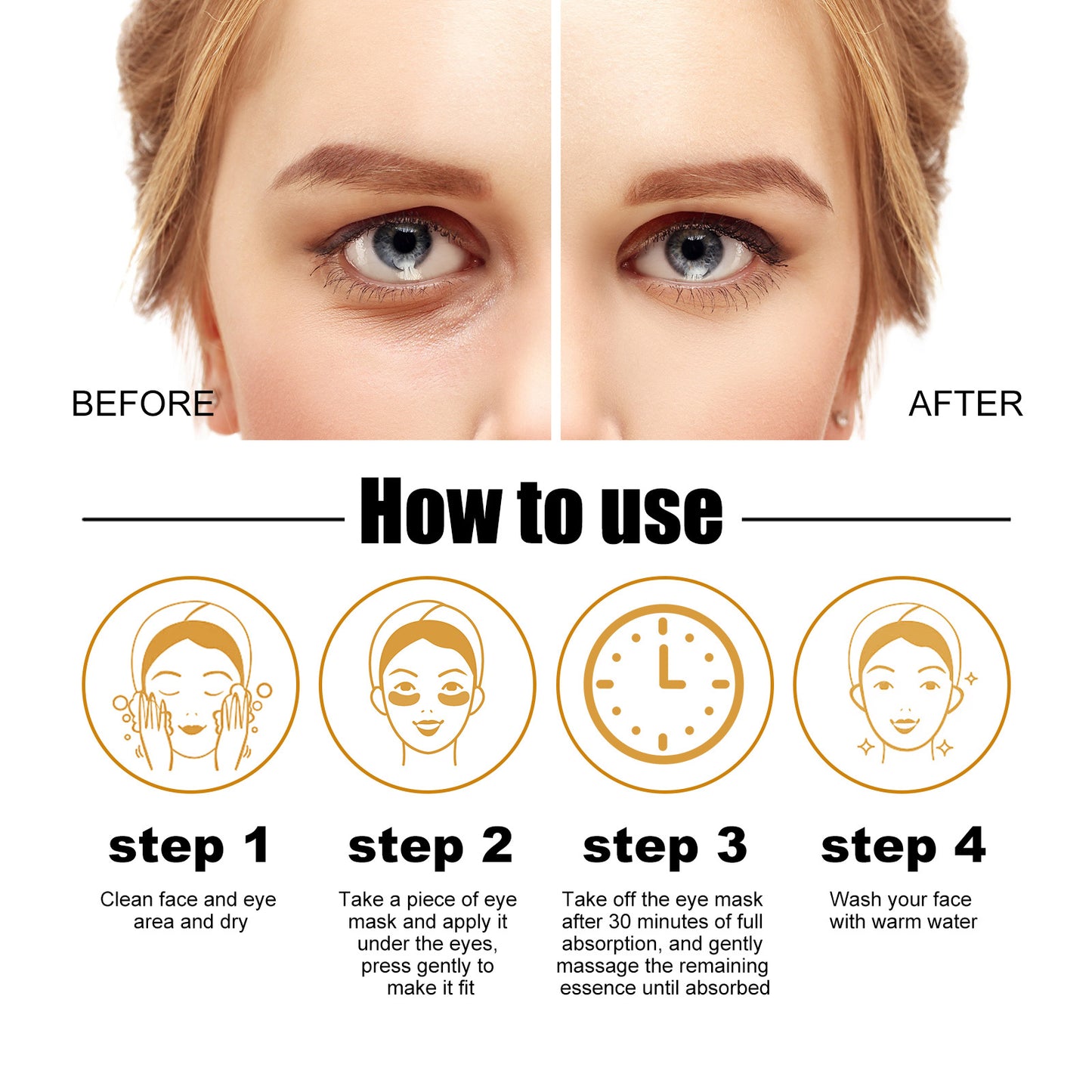 LumiEyes Collagen Gold Eye Mask – Hydrating & Brightening Under-Eye Treatment