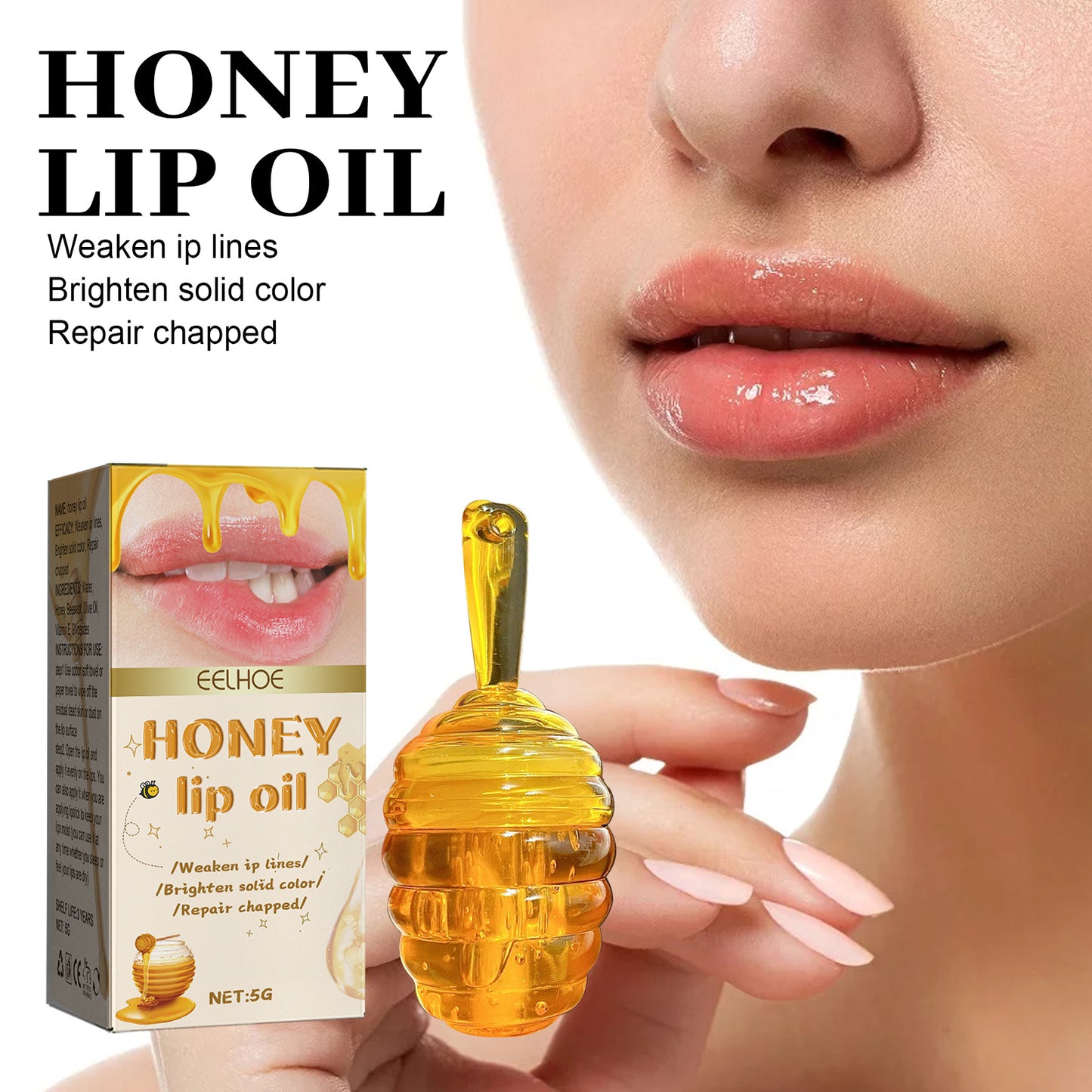 EELHOE Honey Lip Oil – Moisturize, Smooth & Revitalize Your Lips