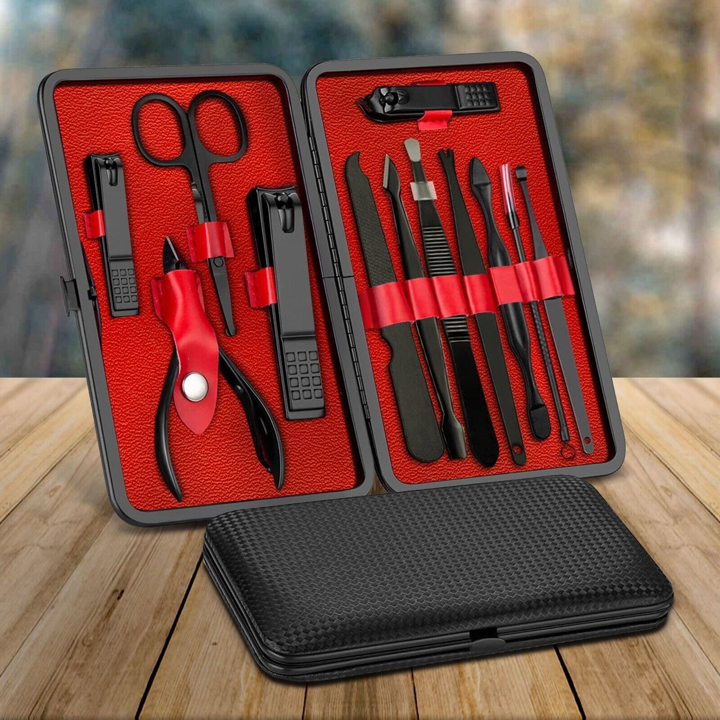 All-in-one Manicure & Pedicure Set – Stainless Steel Grooming Kit for Men & Women