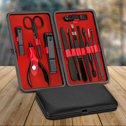 All-in-one Manicure & Pedicure Set – Stainless Steel Grooming Kit for Men & Women