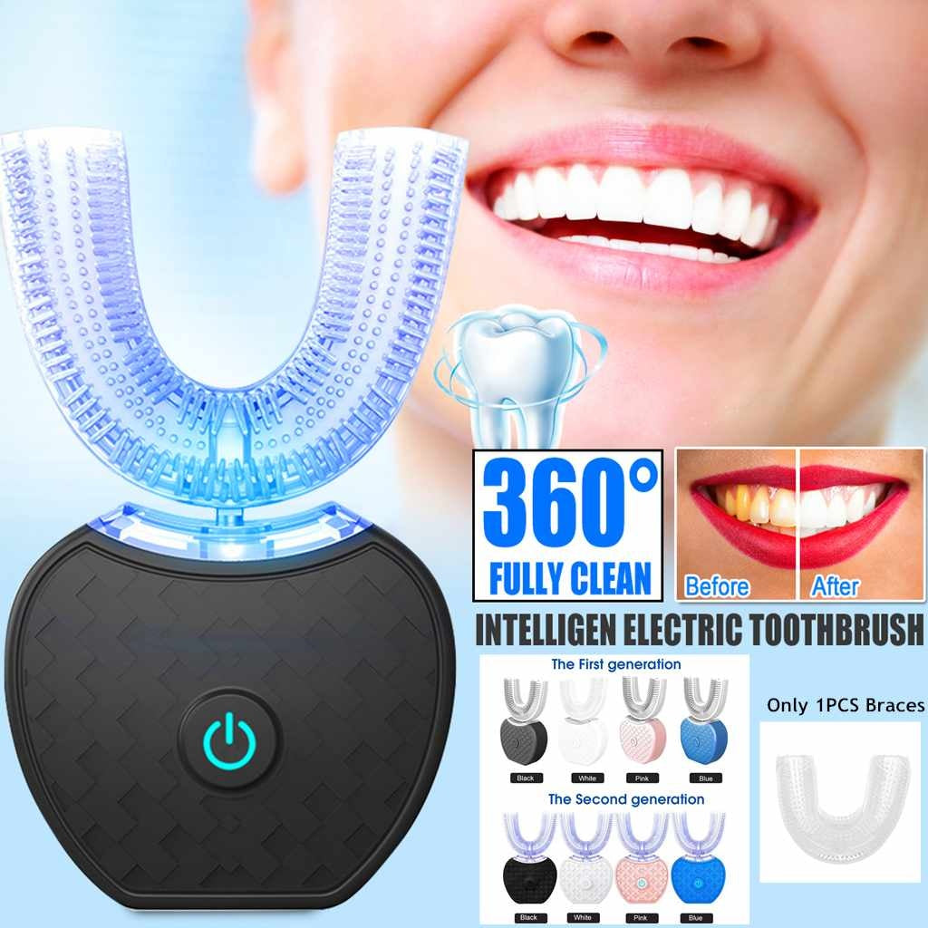 360° Intelligent Automatic Electric Toothbrush – Whitening, Waterproof & USB Rechargeable