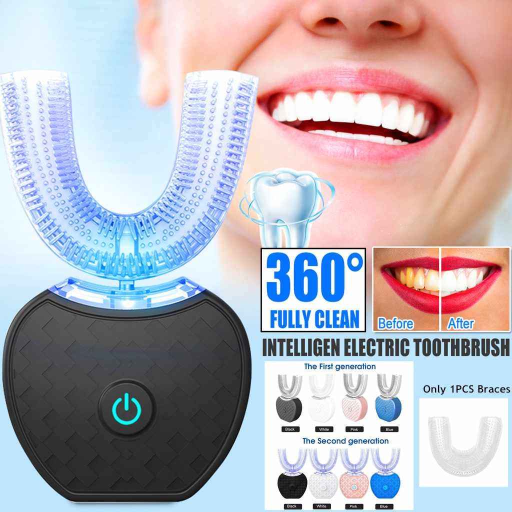 360° Intelligent Automatic Electric Toothbrush – Whitening, Waterproof & USB Rechargeable