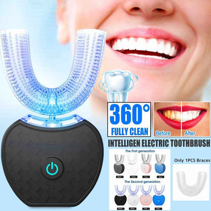 360° Intelligent Automatic Electric Toothbrush – Whitening, Waterproof & USB Rechargeable